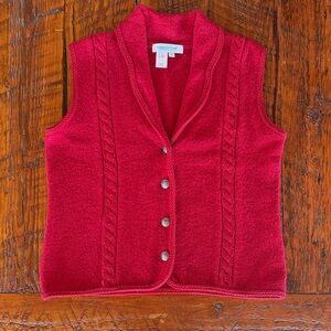 Coldwater Creek Vintage 100% Wool Sweater Vest Nordic style